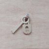 DIJE DE ACERO CANDADO Y LLAVE  12 X 30 MM