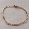 PULSERA DE ACERO FIGARO 1.0 COMBINADO CON DORADO. LARGO 18 CM