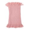 CUELLO INFANTIL ROSA CON FLECOS. 18 X 32 CM.
