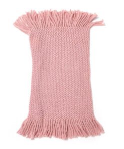 CUELLO INFANTIL ROSA CON FLECOS. 18 X 32 CM.