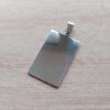 DIJE DE ACERO PARA GRABAR RECTÁNGULO PULIDO UN SOLO LADO 20 X 40 MM- ESPESOR 1 MM.