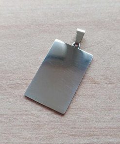 DIJE DE ACERO PARA GRABAR RECTÁNGULO PULIDO UN SOLO LADO 20 X 40 MM- ESPESOR 1 MM.