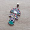 DIJE DE ACERO TUMI PERUANO ESMALTADO. 23 X 35 MM