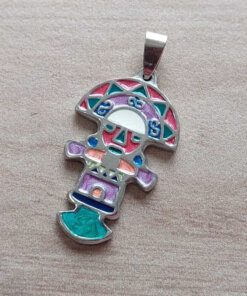 DIJE DE ACERO TUMI PERUANO ESMALTADO. 23 X 35 MM