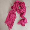 PASHMINA DEFLECADA FUCSIA CON LINEAS AZULES 90X180CM.