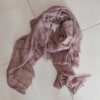 PASHMINA DEFLECADA ARENA CON LINEAS MARRONES 90X180CM.