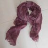 PASHMINA DEFLECADA MORADA CON LINEAS BEIGE 90X180CM.