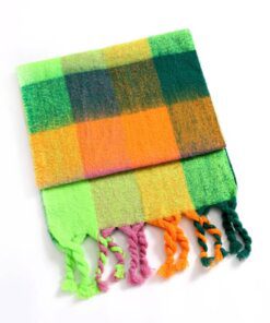 BUFANDÓN CON FLECOS GORDOS TRENZADOS. 50 X 180 CM