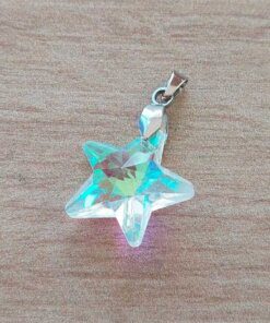 DIJE DE ACERO ESTRELLA 20 MM DE ACRÍLICO COLOR TORNASOL