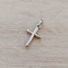 DIJE DE ACERO CRUZ PALITO.  13 X 23 MM