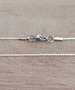 CADENA DE ACERO VÍBORA ENTRELAZADA CHATA 1,5 MM X 45 CM
