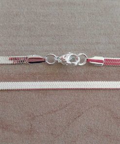 CADENA DE ACERO BLANCO COLA DE RATÓN CHATA 3 MM.