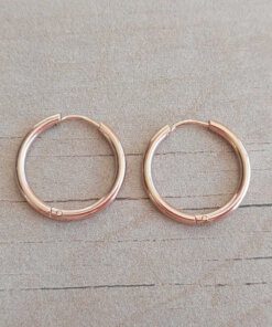 ARO ARGOLLA 1.5 MM DE ACERO ROSE CON BISAGRA. DIÁMETRO 15 MM