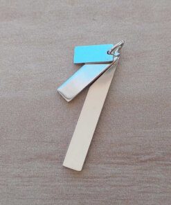 DIJE DE ACERO MEDALLA RECTANGULAR PARA GRABAR X 3. 7 X 15 MM, 7 X 25 MM Y 7 X 45 MM . ESPESOR 1 MM
