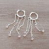 ARO DE ACERO BLANCO ARGOLLA 10 MM CON CADENA COLGANTE C/SUSANITOS. LARGO TOTAL 40 MM