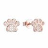 ARO PLATA BAÑADA EN ROSÉ HUELLA C/ZIRCONES. PESO APROX 1.10 GR.