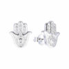 ARO PLATA MANO DE FÁTIMA C/ZIRCONES. PESO APROX 1.80 GR.