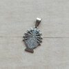 DIJE DE ACERO VIRGEN DE LUJAN. MEDIDAS 16 X 21 MM
