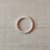 ANILLO DE ACERO BLANCO BOLITAS.
