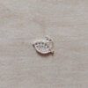 DIJE DE ACERO BLANCO OJO CON STRASS BLANCO. MICROPAVE. MEDIDAS APROX 12 X 10 MM