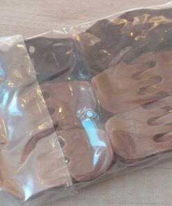 BROCHES 35 MM GAMUZADOS 3 DIENTES X 12 UNIDADES EN MARRONES