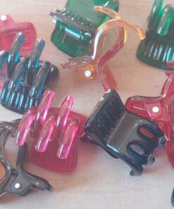 BROCHES 20 MM X 12 UNIDADES. COLORES TRANSPARENTES SURTIDOS