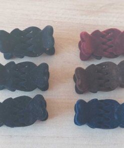 BROCHES 20 MM AFELPADOS COLORES SURTIDOS X 12 UNIDADES.