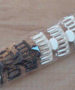 BROCHE MEDIANO (60 MM) X 6 UNIDADES EN COLOR BLANCO (3) Y NEGRO (3)