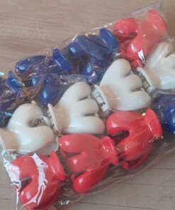 BROCHES 40 MM X 12 UNIDADES EN COLORES AZUL/ROJO/BLANCO (4 C/U)