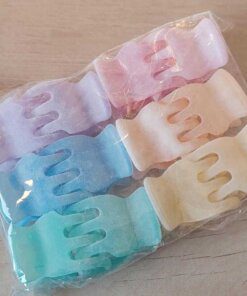 BROCHES 35 MM GAMUZADOS 3 DIENTES X 12 UNIDADES EN COLORES PASTELES