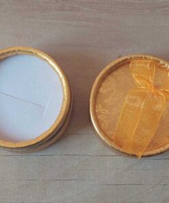 ESTUCHE PARA ANILLO X 30 UNIDADES COLOR DORADO. DIÁMETRO 4 CM