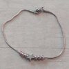 PULSERA DE ACERO COLA DE RATON CON BOLITAS Y ESTRELLA PASANTE. LARGO 19 .