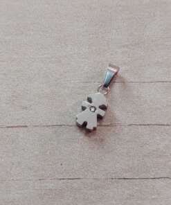 DIJE DE ACERO NENA CON UN STRASS. MEDIDA 6 X 12 MM.