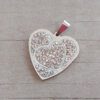 DIJE DE ACERO CORAZONES CON STRASS BLANCO. 30 MM