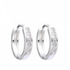 ARO PLATA HUGGIES 15 MM CON ZIRCONES. PESO APROX 2.47 GRS.