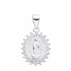 DIJE PLATA MEDALLA VIRGEN DE GUADALUPE 12 X 14 MM. PESO APROX 1.30 GRS.