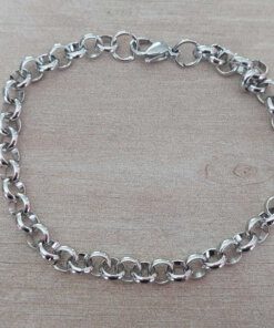 PULSERA DE ACERO ROLO 6.0 LARGO 18 CM