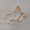 ARO DE ACERO DORADO SUSANITO CON STRASS BLANCO CON CADENA UNIDA A FRU FRU Y RAYO COLGANTE