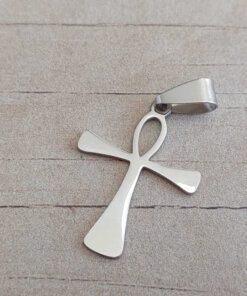 DIJE DE ACERO CRUZ EGIPCIA. 20 X 25 MM