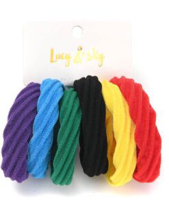 Set gomita de pelo con textura  x6u