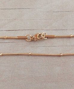 CADENA DE ACERO DORADO CLAPTON 1,2 CON BOLITAS