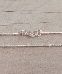 CADENA DE ACERO BLANCO CLAPTON 1,2 CON BOLITAS.