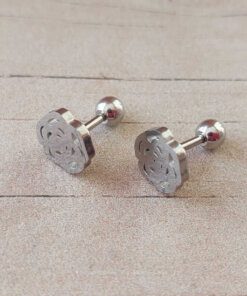 ARO ACERO PIERCING FIGURA FLOR CALADA.