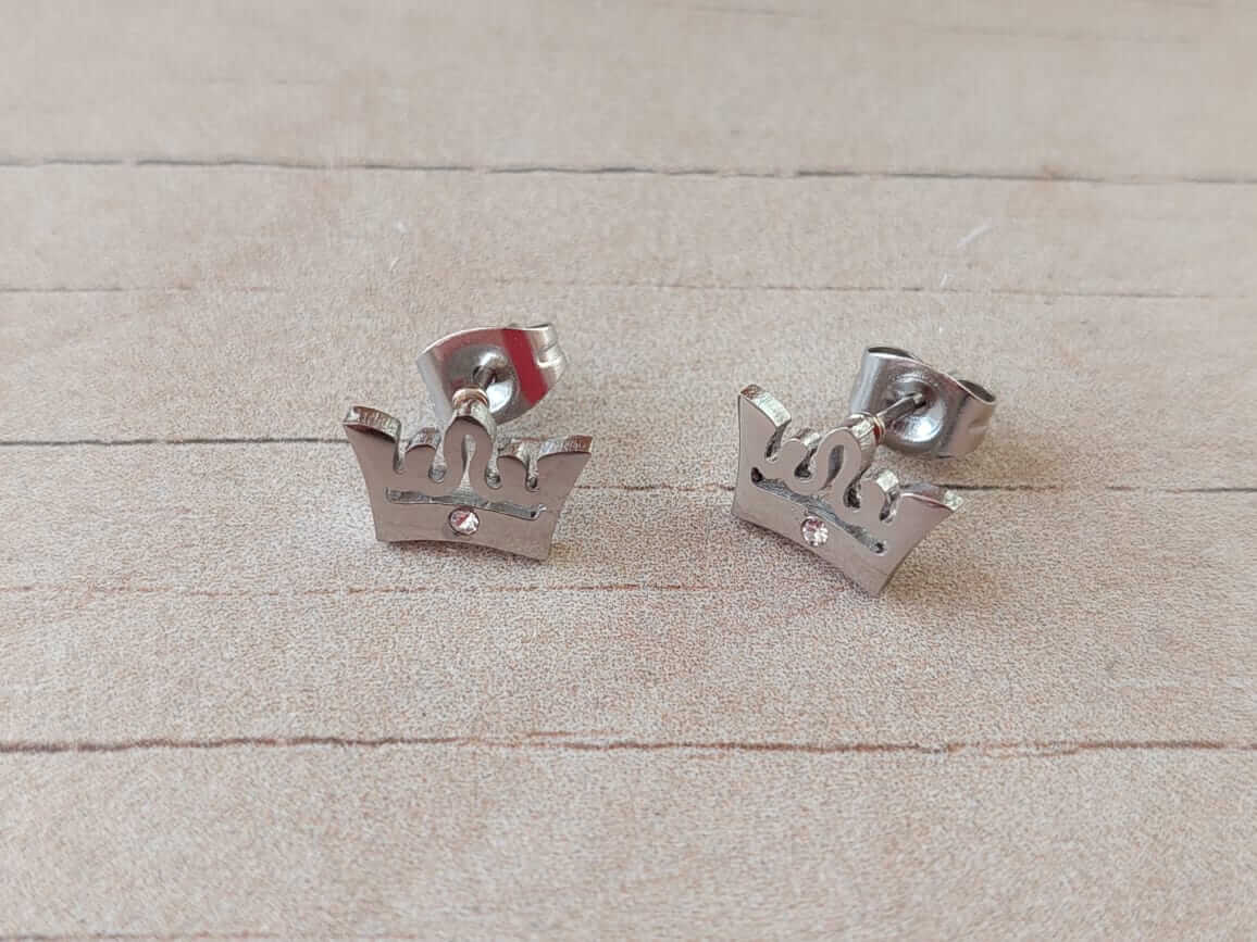 ARO DE ACERO FIGURA CORONA CON STRASS