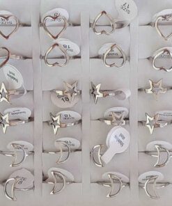 ANILLOS FIGURA DE ACERO X 36 UNIDADES SURTIDOS EN MEDIDAS (MEDIDAS DEL 16 AL 19)