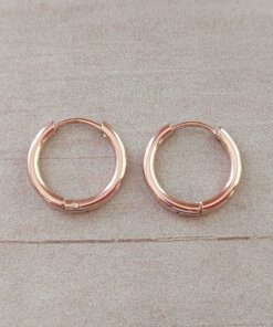 ARO ARGOLLA 1.5 MM DE ACERO ROSE CON BISAGRA. DIÁMETRO 13 MM