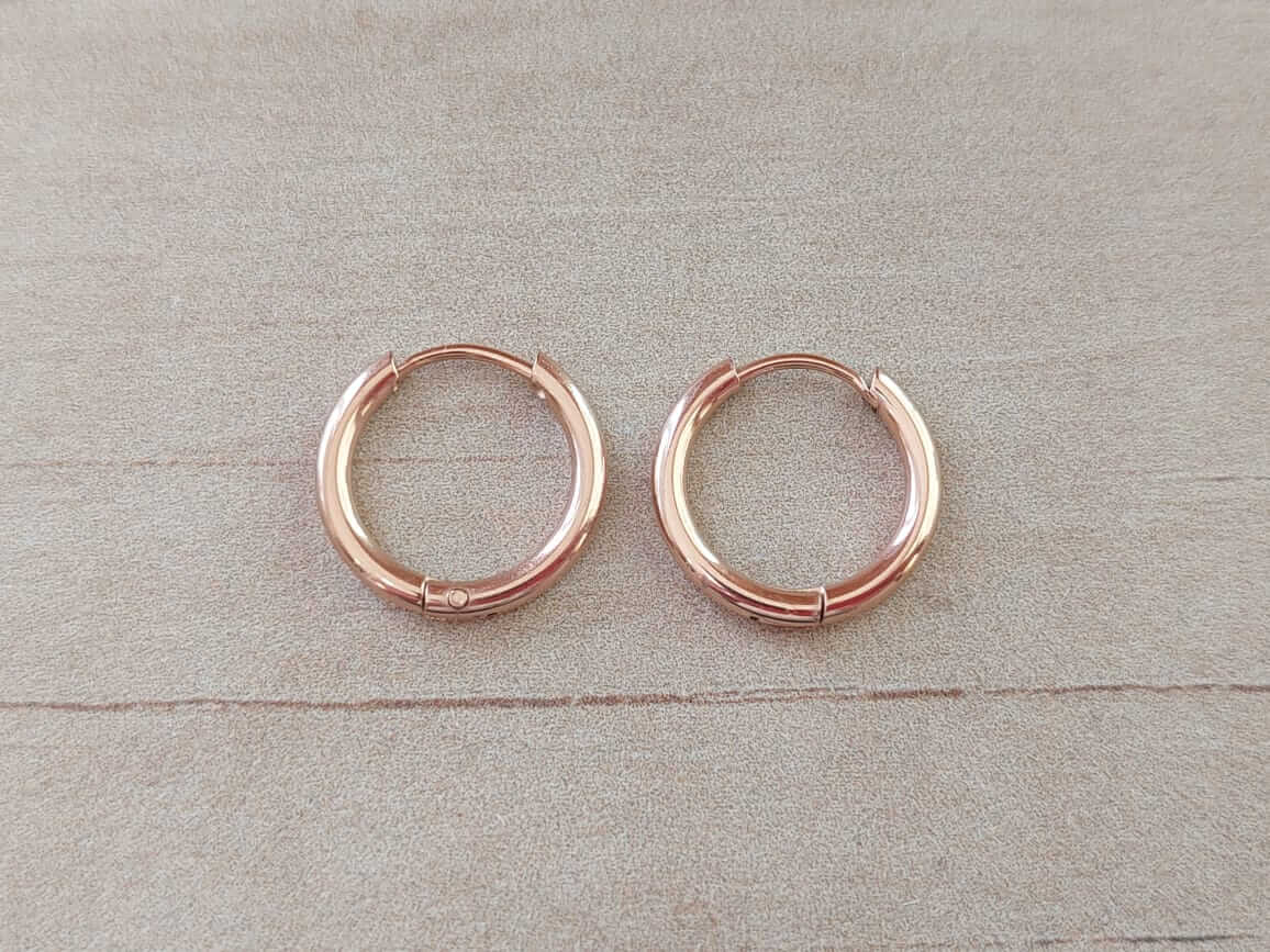 ARO ARGOLLA 1.5 MM DE ACERO ROSE CON BISAGRA. DIÁMETRO 13 MM