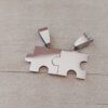 DIJE DE ACERO PUZZLE PARA PARTIR PULIDO. 33 X 19 MM
