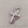 DIJE DE ACERO CRUZ CON STRASS. 20 X 35 MM