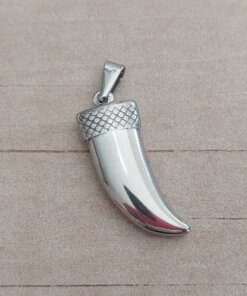 DIJE DE ACERO CUERNO. 11 X 32 MM